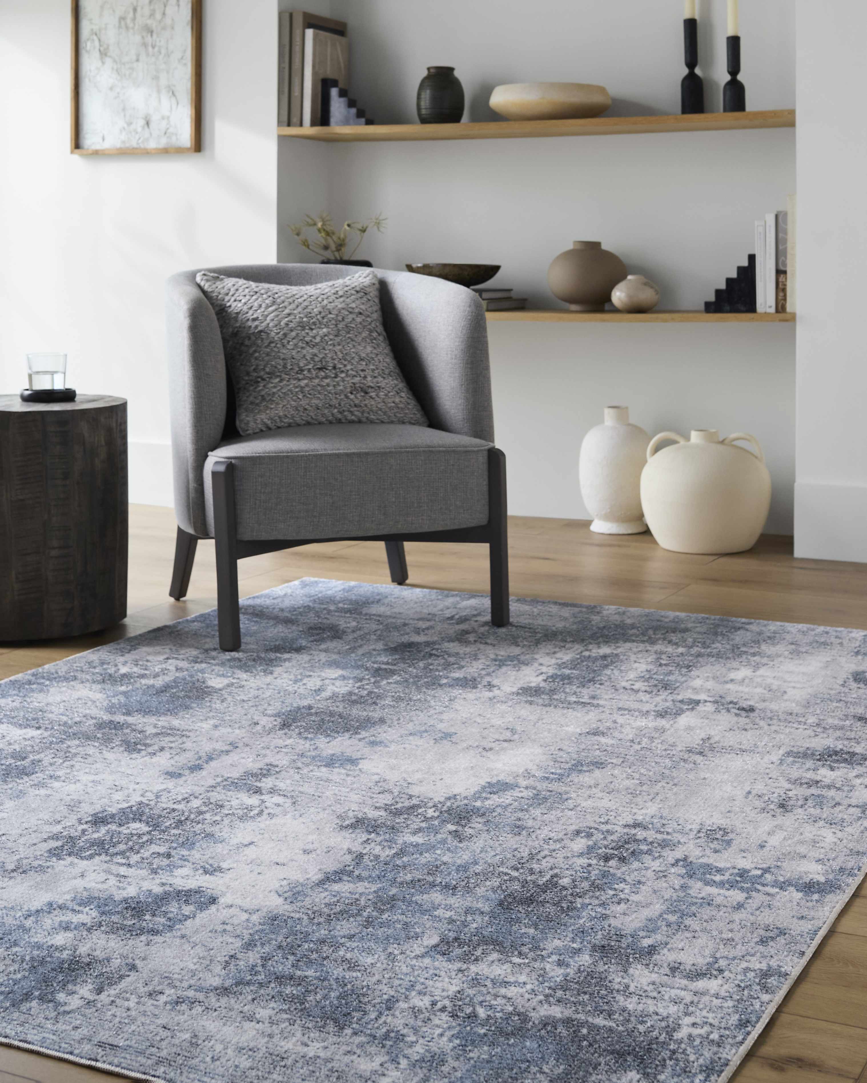 Anitra Off White Washable Area Rug